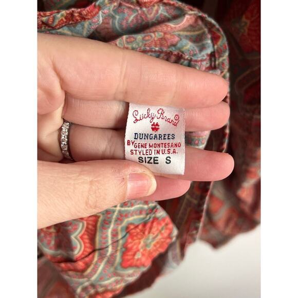 Vintage Y2K Lucky Brand Dungarees Printed Button Down Men's Size Small - Picture 6 of 9